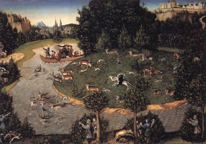 Lucas Cranach the Elder Stag hunt of Elector Frederick the Wise Norge oil painting art